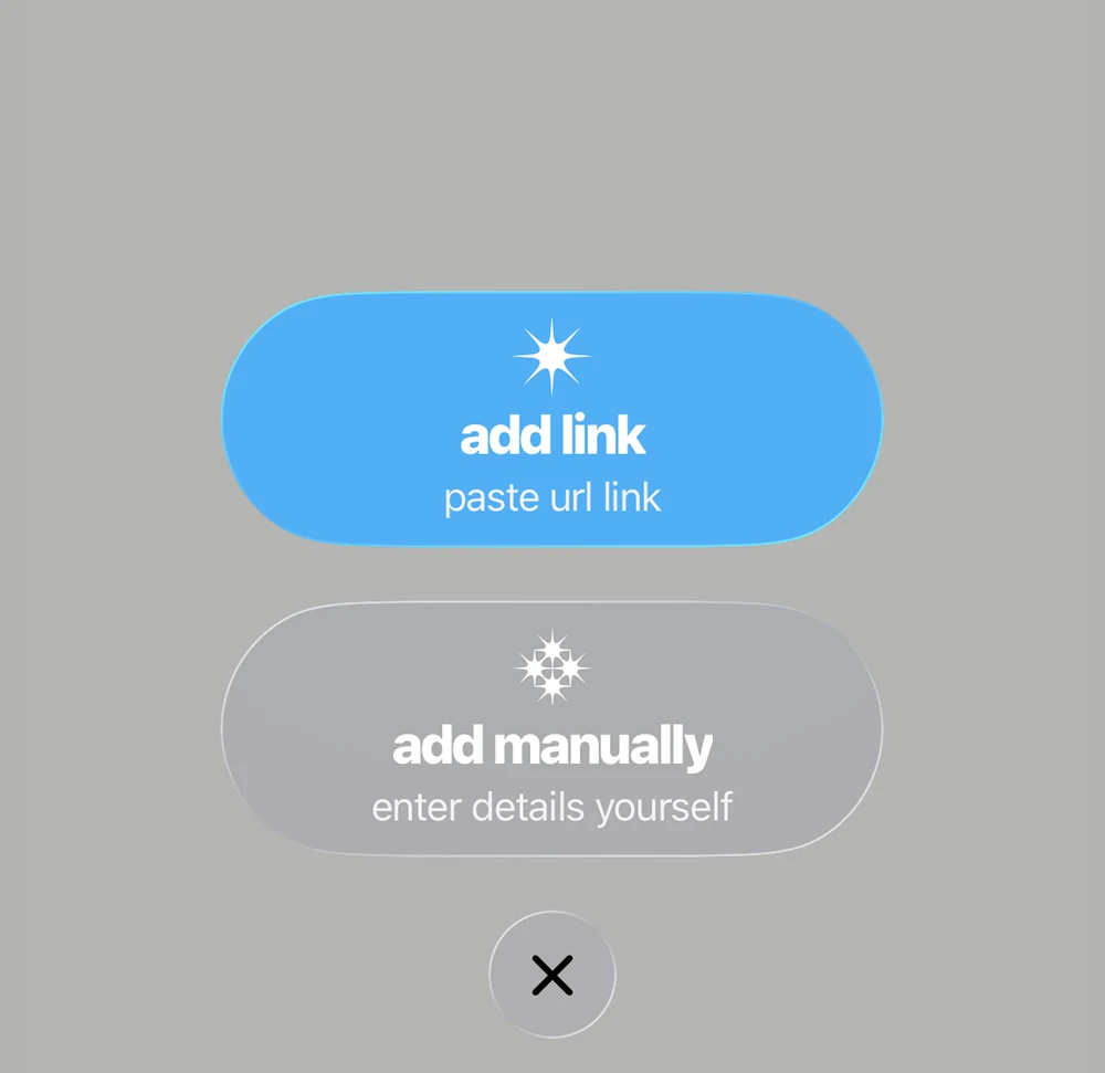 Add a link by pasting a URL, or add the details yourself